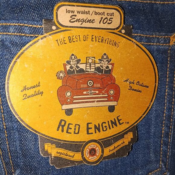 Red Engine Vintage Y2K  Blue Denim Bootcut Jeans NWT  27 - Picture 10 of 16